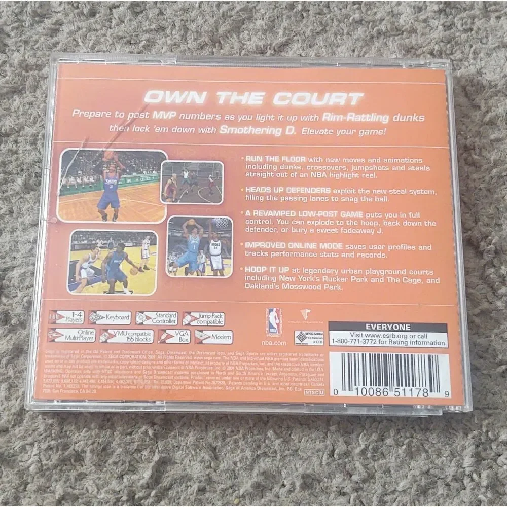 Sega Sports NBA 2K2 Dreamcast COMPLETE PRE-OWNED